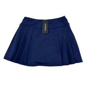 Onbay Women Navy Blue Pleated Tennis Skort Athletic Skirt Size Medium NWT Casual